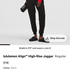 Lululemon Athletica Black Align Jogger Black size 2